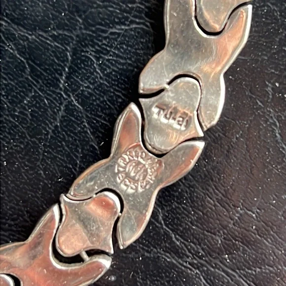 Mexican Sterling Silver Salvador Jualler Puzzle Collar Necklace Taxco 925 TJ-21 - Picture 6 of 13